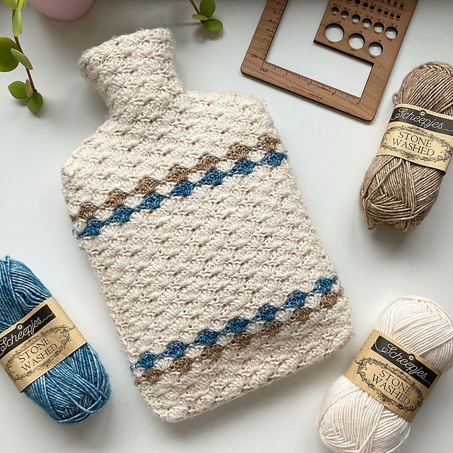Morwenna Hot Water Bottle Cover Crochet Pattern